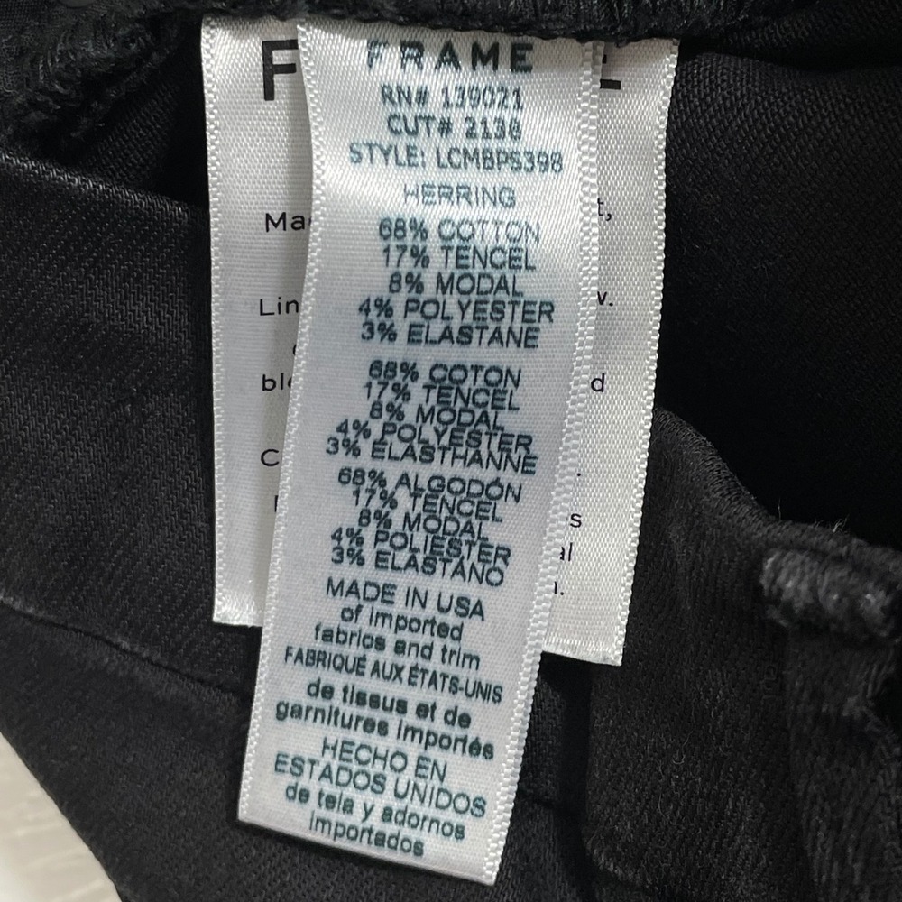 FRAME Le Crop Mini Boot Jeans Women's Faded Black Denim Size 27 Mid Rise Cropped - Picture 6 of 9